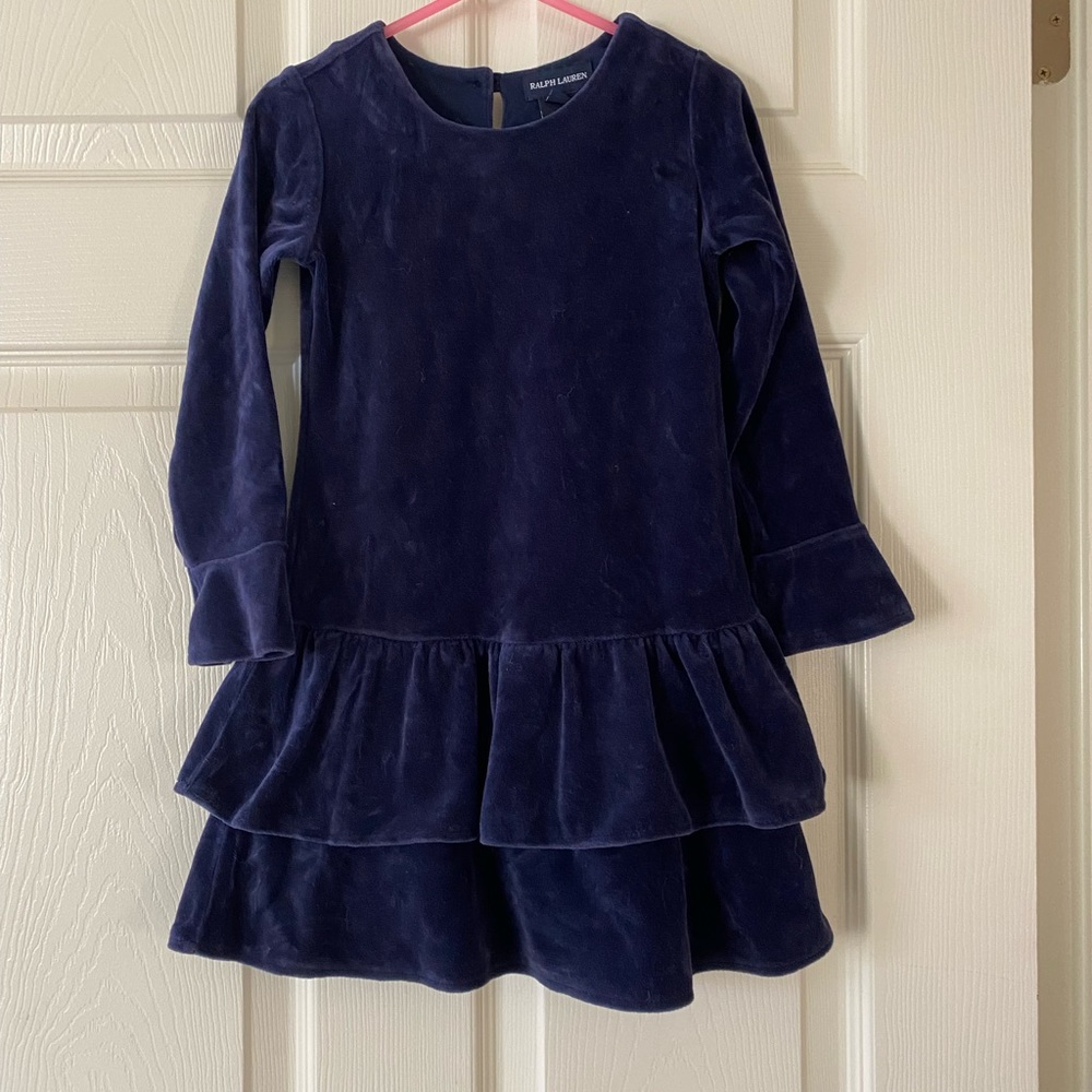 Ralph Lauren Girls Velvet Dress